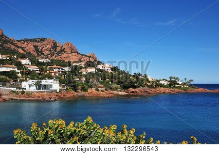 Saint Raphael France - april 14 2016 : the Esterel Massif
