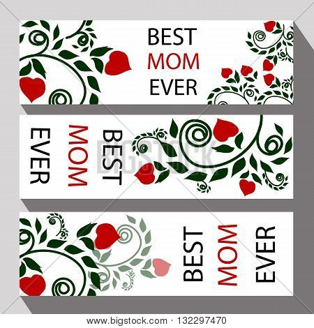 Greeting card for Mother's Day or mom's congratulations for a good mood or other