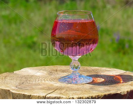 Pink Champagne summer day in the open air