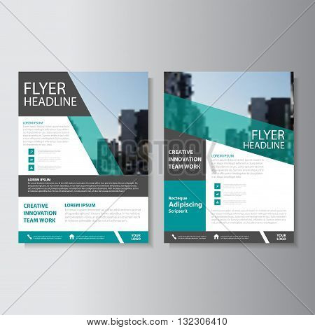 Green Black Vector annual report Leaflet Brochure Flyer template design book cover layout design abstract business presentation template a4 size design