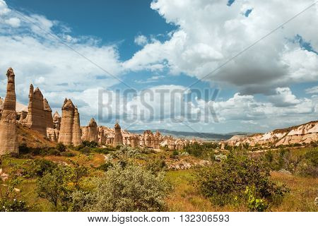 love valley Goreme Cappadocia Turkey in summertime