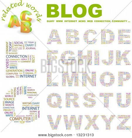 BLOG. Wektor zbiory list. Projekt ilustracji.