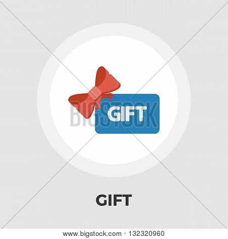 Gift card icon vector. Flat icon isolated on the white background. Editable EPS file. Vector illustration.