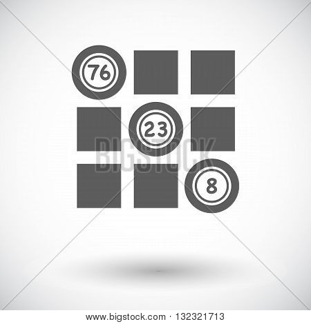 Keno. Single flat icon on white background. Vector illustration.