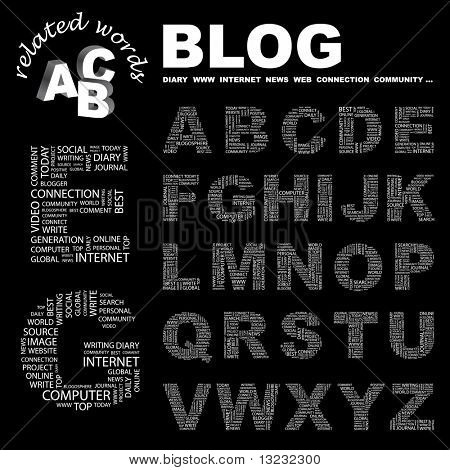 BLOG. Wektor zbiory list. Projekt ilustracji.
