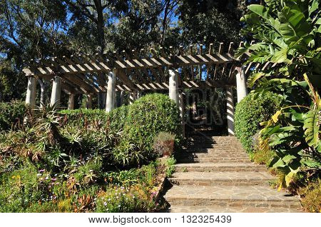 Rayol Canadel sur Mer France - april 18 2016 : the estate Rayol garden in spring