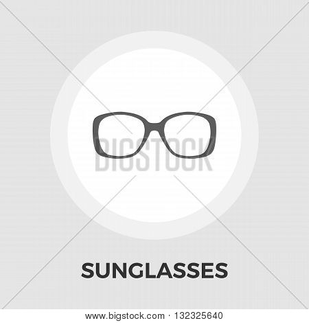 Sunglasses icon vector. Flat icon isolated on the white background. Editable EPS file. Vector illustration.