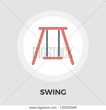Swing icon vector. Flat icon isolated on the white background. Editable EPS file. Vector illustration.