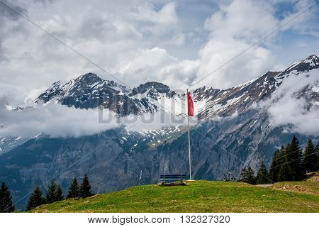 View of Oeschinensee Lake - Kandersteg - Switzerland