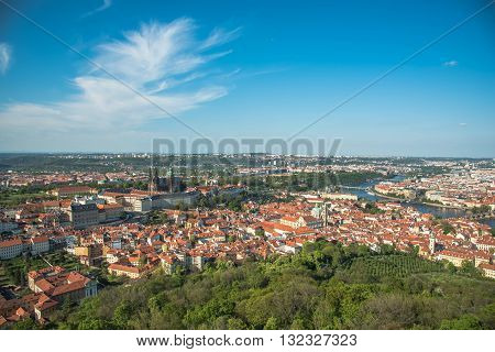 View of Prague from Petrin Tower - Czech Republic