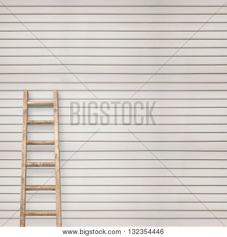white wooden plank wall with ladder background