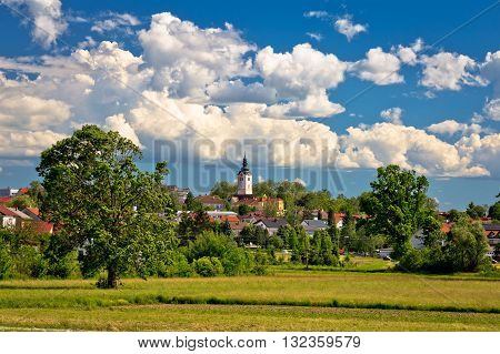 Town of Vrbovec landscape and architecture Prigorje region of Croatia