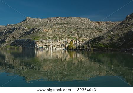 Sunken village Halfeti in Gaziantep Turkey