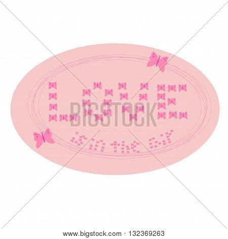 love in the air written with butterfly symbol
