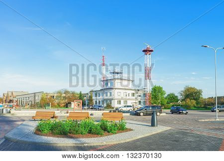 Harbor Master Office Building Near Port In Ventspils