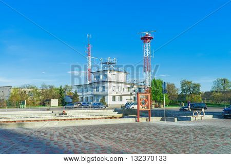 Harbor Master Office Building Near The Port In Ventspils