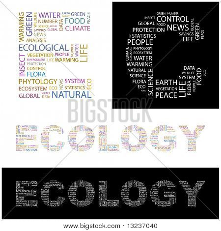ECOLOGY. Illustration with different association terms.
