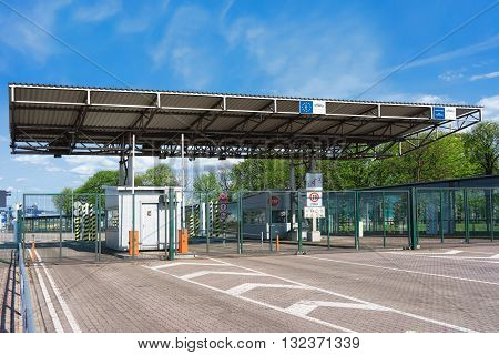 Customs Zone At The Ferry Terminal In Ventspils