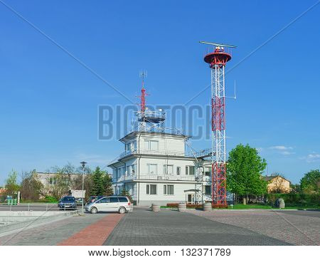Harbor Master Office Building At Port In Ventspils