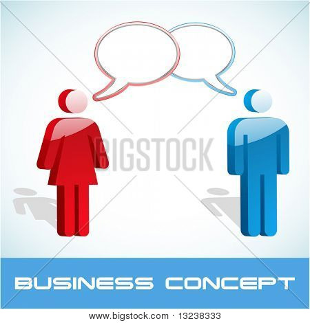 Concetto di business del discorso. Illustrazione vettoriale.