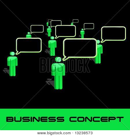Concetto di business del discorso. Illustrazione vettoriale.
