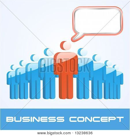 Concetto di business del discorso. Illustrazione vettoriale.