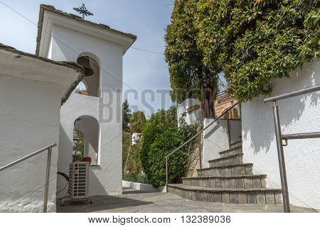 Bell tower in the Archangel Michael Monastery in Thassos island, East Macedonia and Thrace, Greece