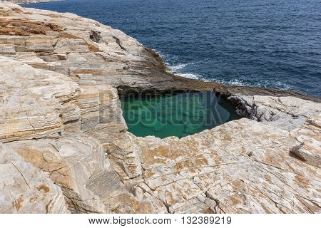 Giola Natural Pool in Thassos island, East Macedonia and Thrace, Greece