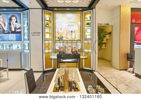 KUALA LUMPUR, MALAYSIA - MAY 09, 2016: inside of Suria KLCC shopping mall in Petronas Twin Towers. Suria KLCC is one of the largest shopping malls in Malaysia