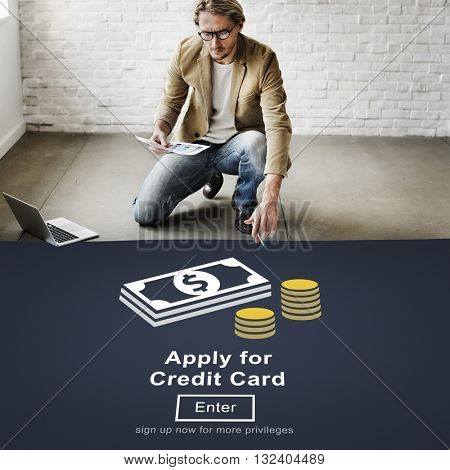 Apply for Credit Card Loan Payment Banking Concept
