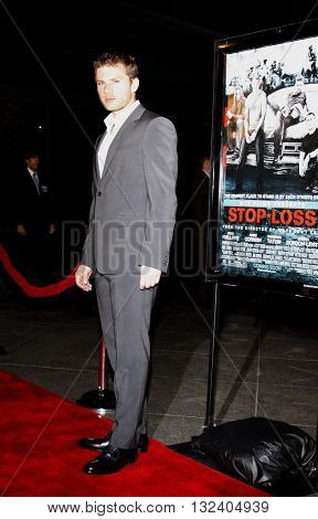 Ryan Phillippe at the Los Angeles premiere of 'STOP-LOSS' held at the DGA Theater in Hollywood, USA on March 17, 2008.