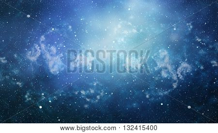 Abstract Dark Deep Space Background With Stars.