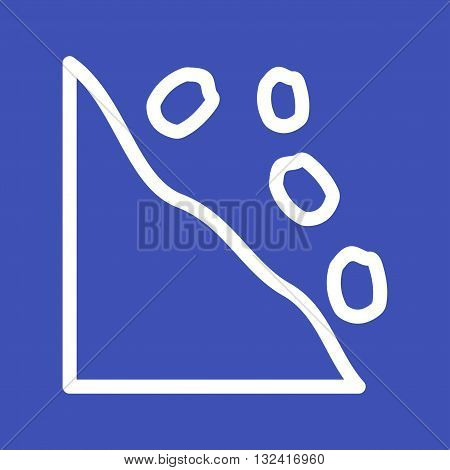 Snowslide, mountain, top icon vector image. Can also be used for seasons. Suitable for mobile apps, web apps and print media.