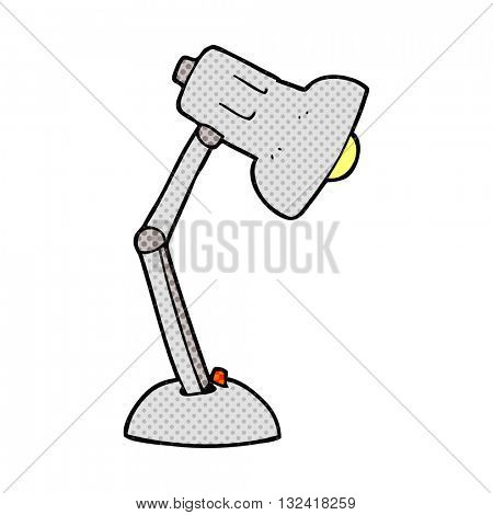 freehand drawn cartoon desk lamp