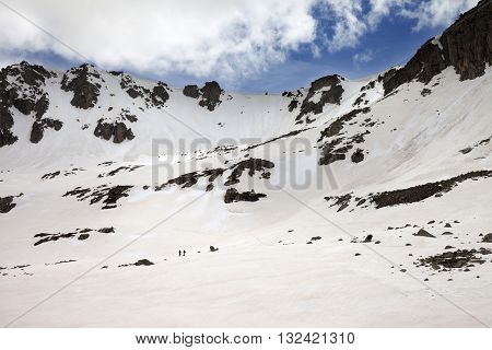 Snowy Mountains At Evening
