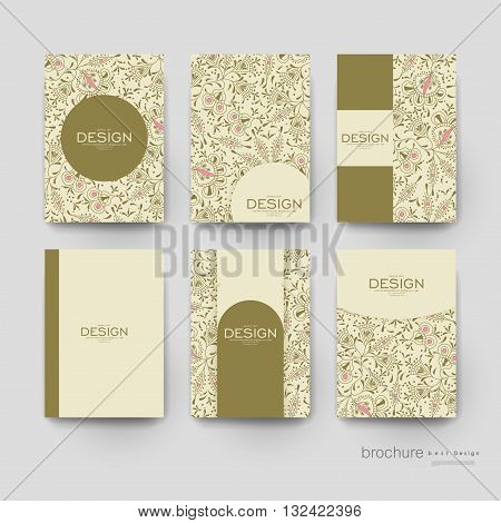 floral ornament vector brochure template. Flyer Layout. Creative modern design
