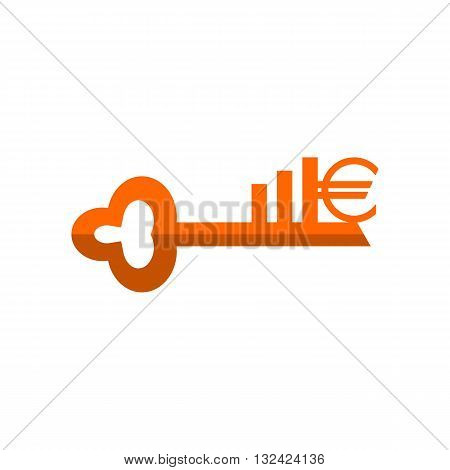 Business finance logo key lock icon vector