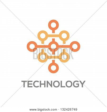 Logo abstract connection technology icon vector symbol