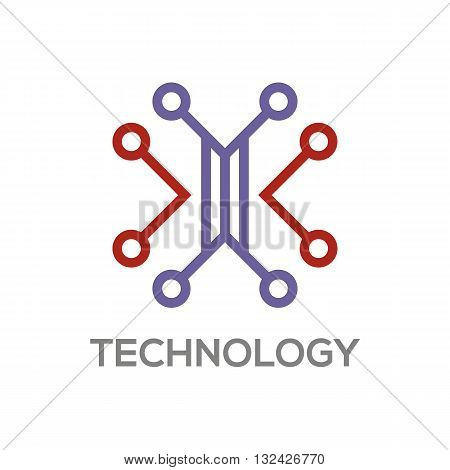 Logo abstract connection arrow icon vector symbol