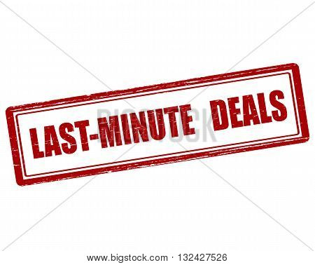 Rubber stamp with text last minute deals inside vector illustration