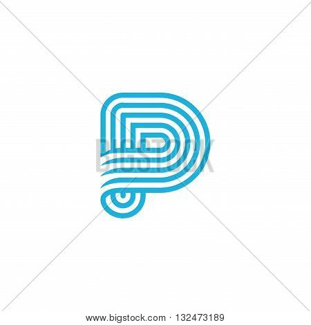 Creative Letter P Logo design vector template Linear