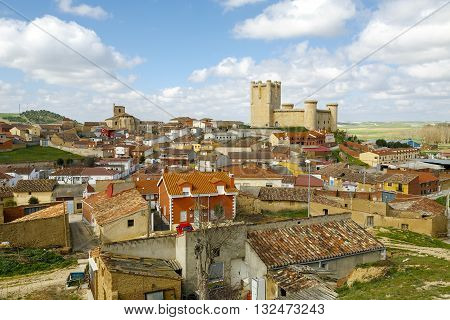 Castle Communards Torrelobaton in Valladolid Spain. Declared Historical Heritage in 1949