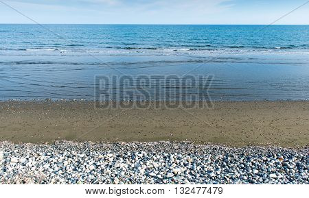 Land Sea and ocean peacefull and serene background