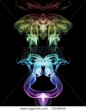 Coloured smoke art