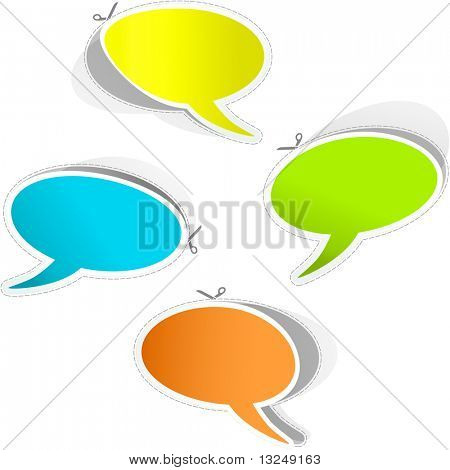 Vector speech bubble. Vector set.