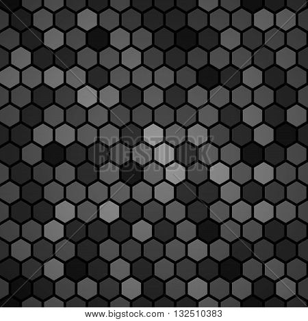 Hexagonal black pattern background vector illustration for design