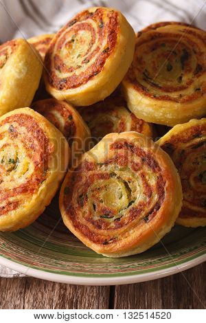 Indian Potato Roll Alupatry Macro On A Plate. Vertical