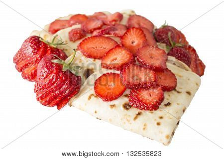 A pancake is a flat cake often thin and round prepared from a starch-based batter that may also contain eggs milk and butter and cooked on a hot surface such as a griddle or frying pan often with oil or butter.