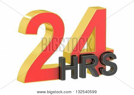 24hrs concept 3D rendering isolated on white background