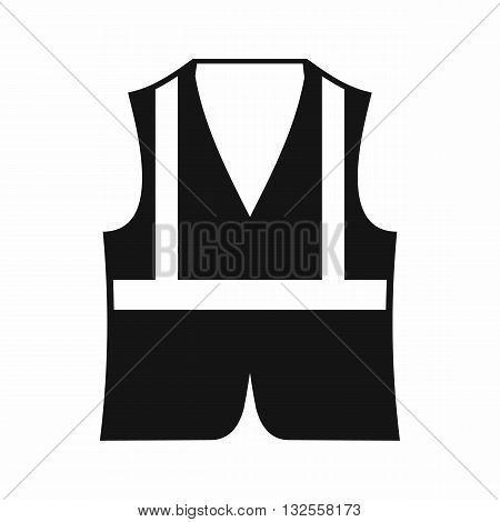 Vest icon in simple style isolated on white background
